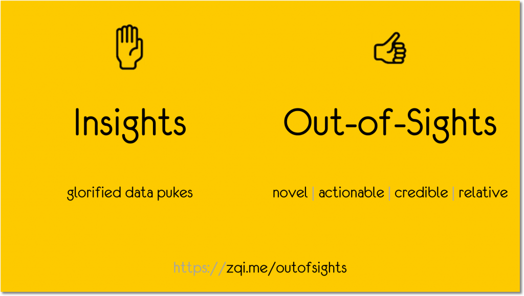 Say no to insights, yes to out-of-sights!